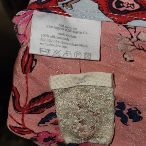 Odd Molly Silk Patchwork Midi Dress | Size Small - Picture 12 of 13